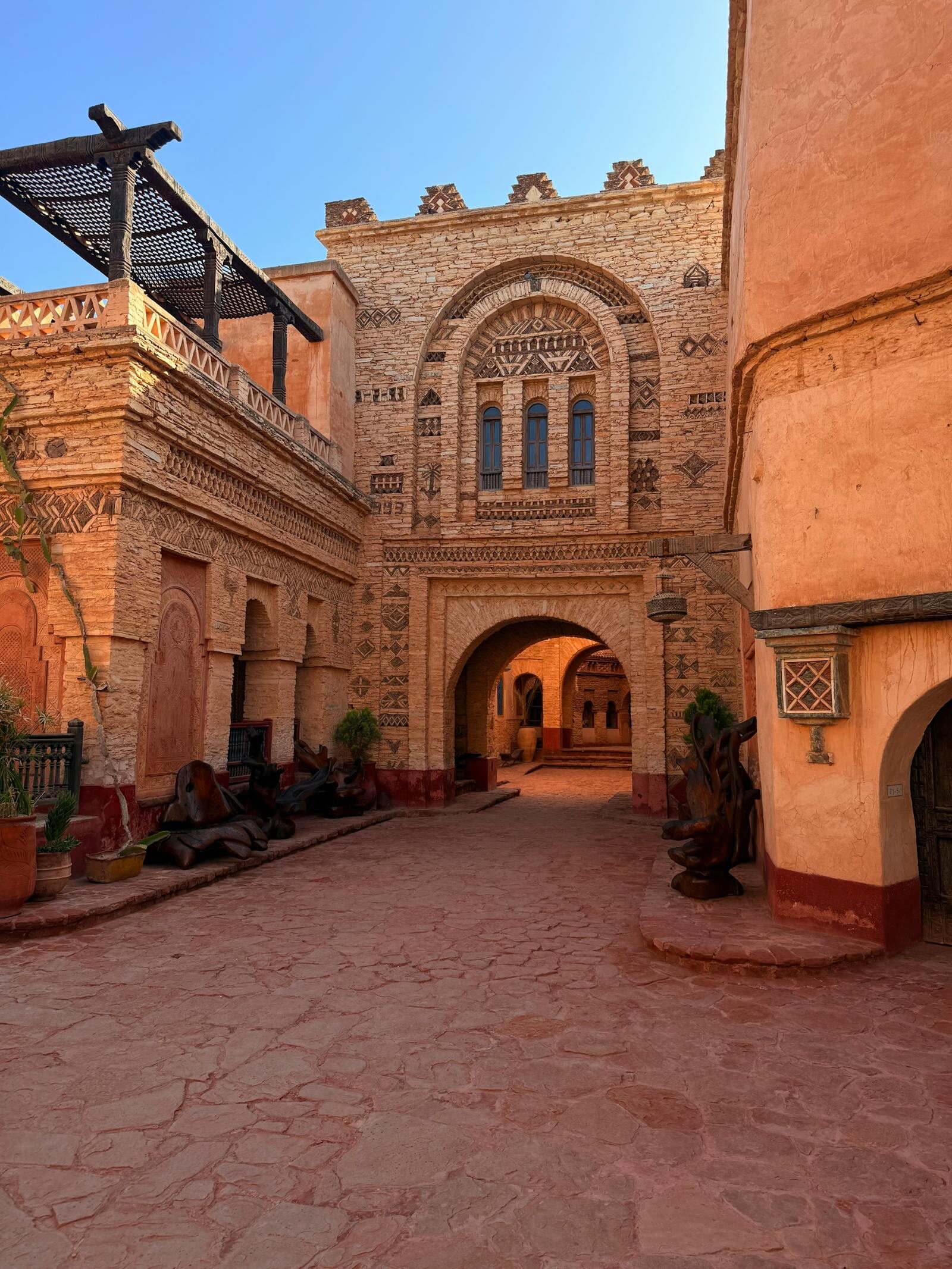 Archway in the recreated medina of Agadir, Morocco