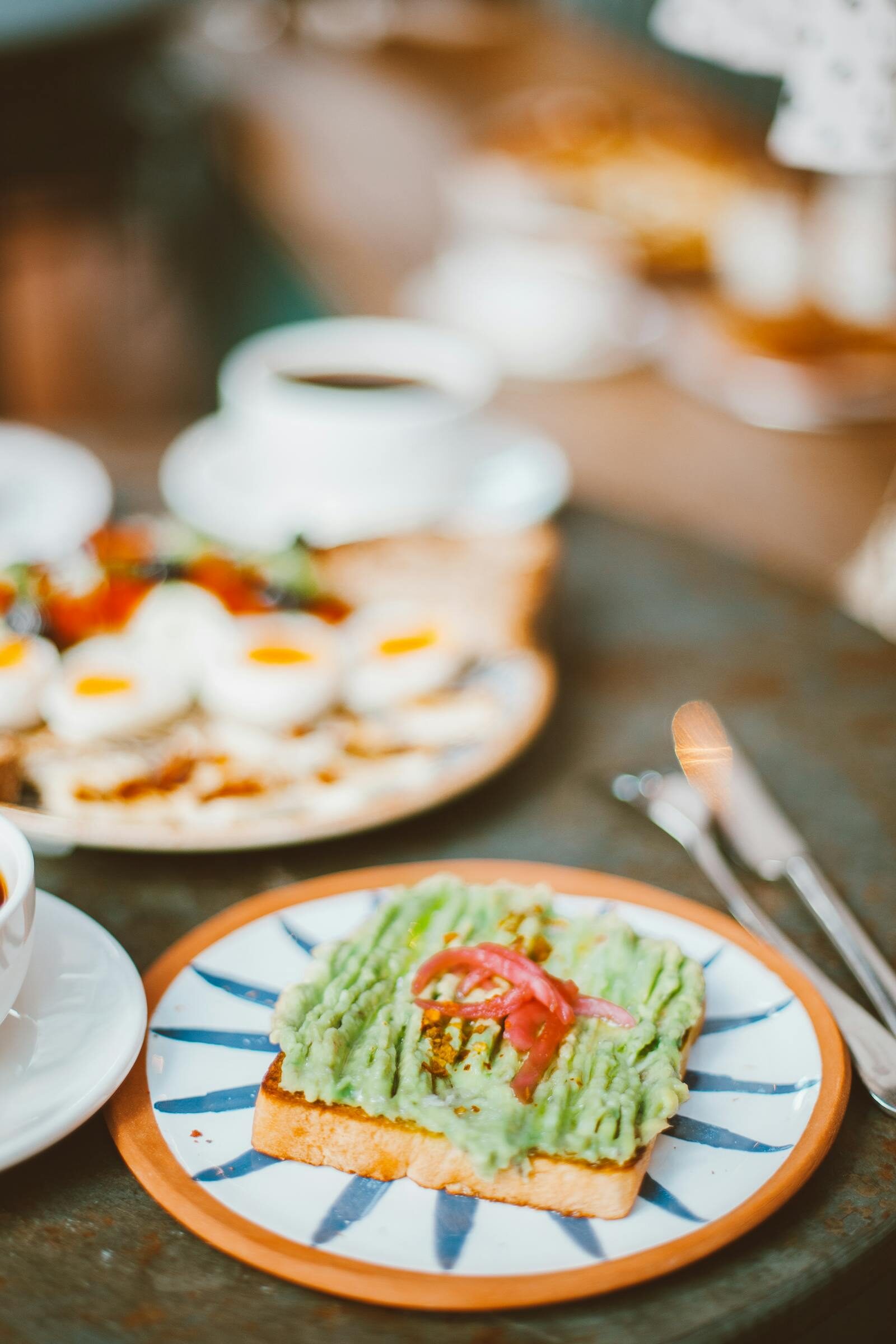 Avocado toast on sourdough with breakfast spread, the kind of brunch starter TamTam Agadir serves