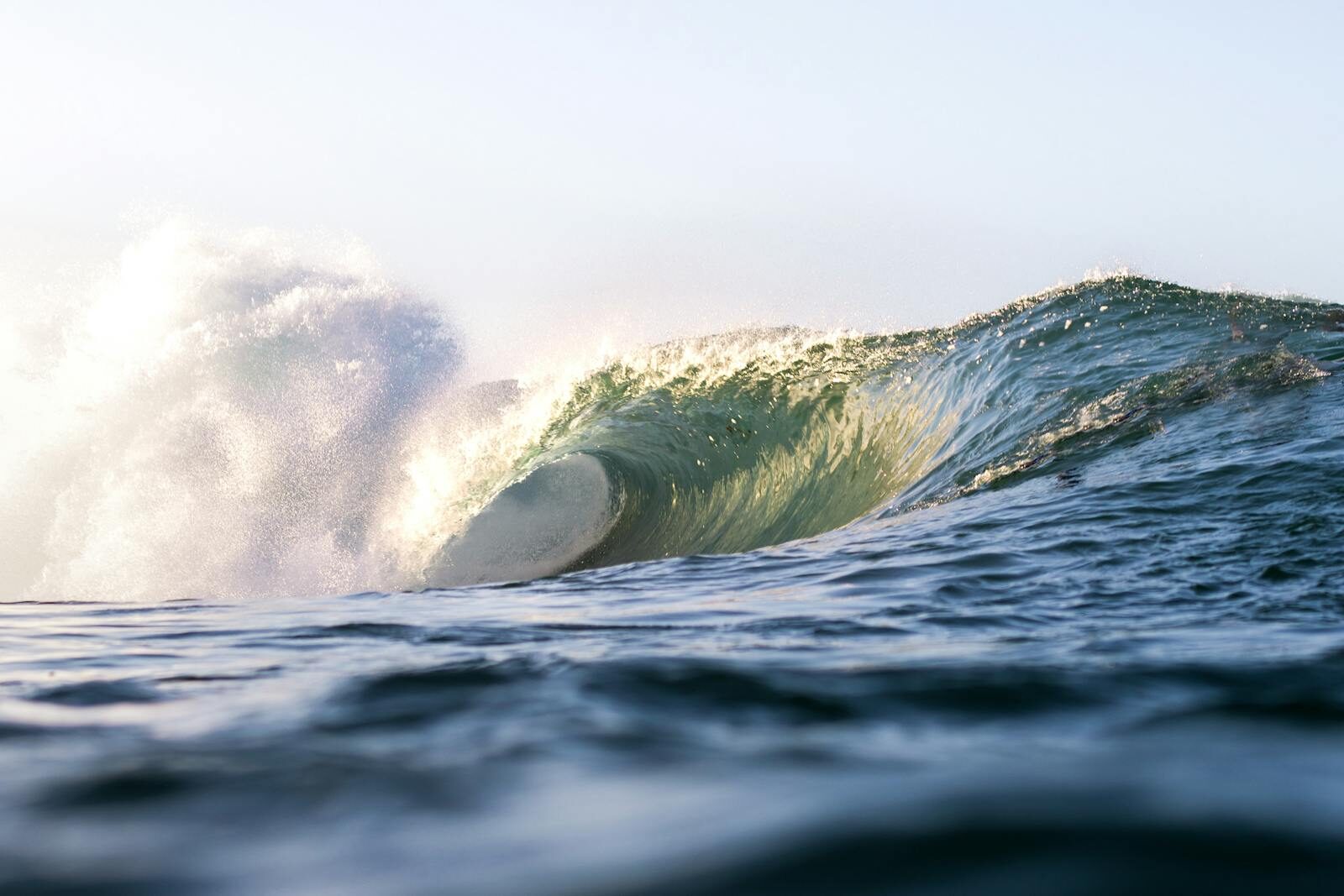 Powerful heavier wave breaking on shallow reef at Boilers Morocco